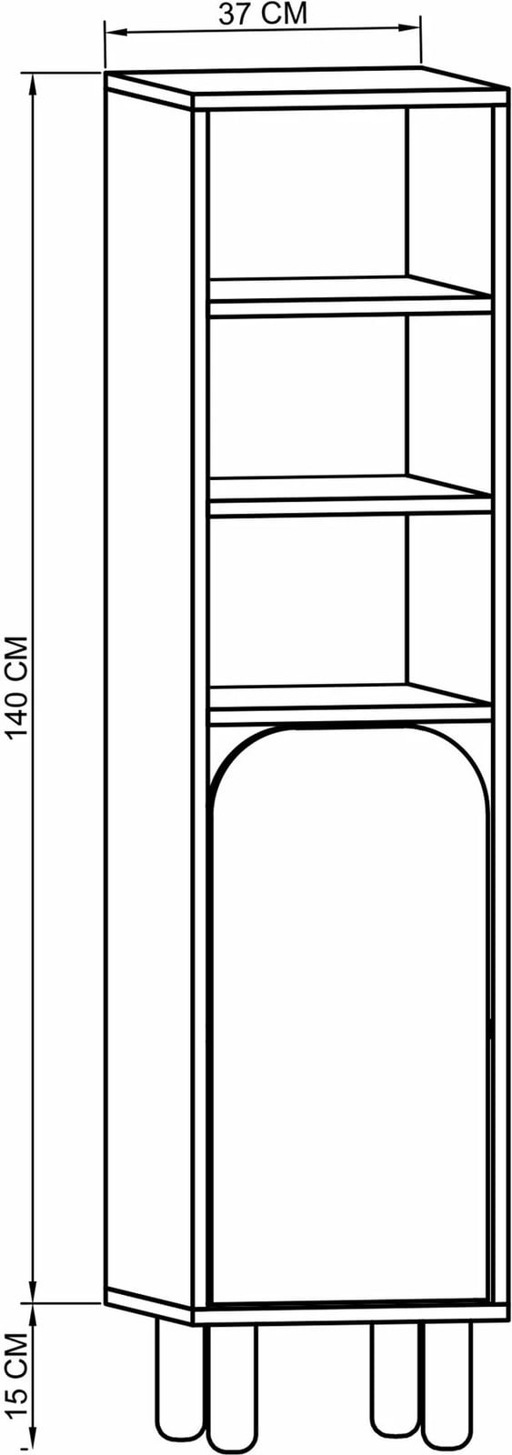 Dollap multifunksional, ngjyrë e bardhë, Skye Decor Parma 1