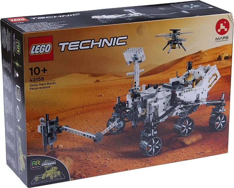 Set LEGO Technic, NASA Mars Rover Perseverance 42158, për moshë 10+, model ndërtimi me rover dhe helikopter