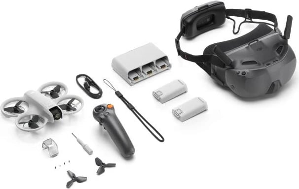 Drone FPV, DJI Neo Motion Fly More Combo CP FP 00000186 05, me syze FPV dhe kontrollues Motion, 2 bateri, Fly More Combo set, Black