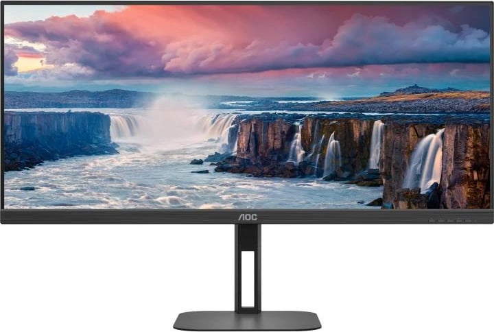 Monitor AOC U34V5C 34" WQHD 3440x1440 21:9 VA USB-C 65W, 4x USB, rregullim lartësie, i zi