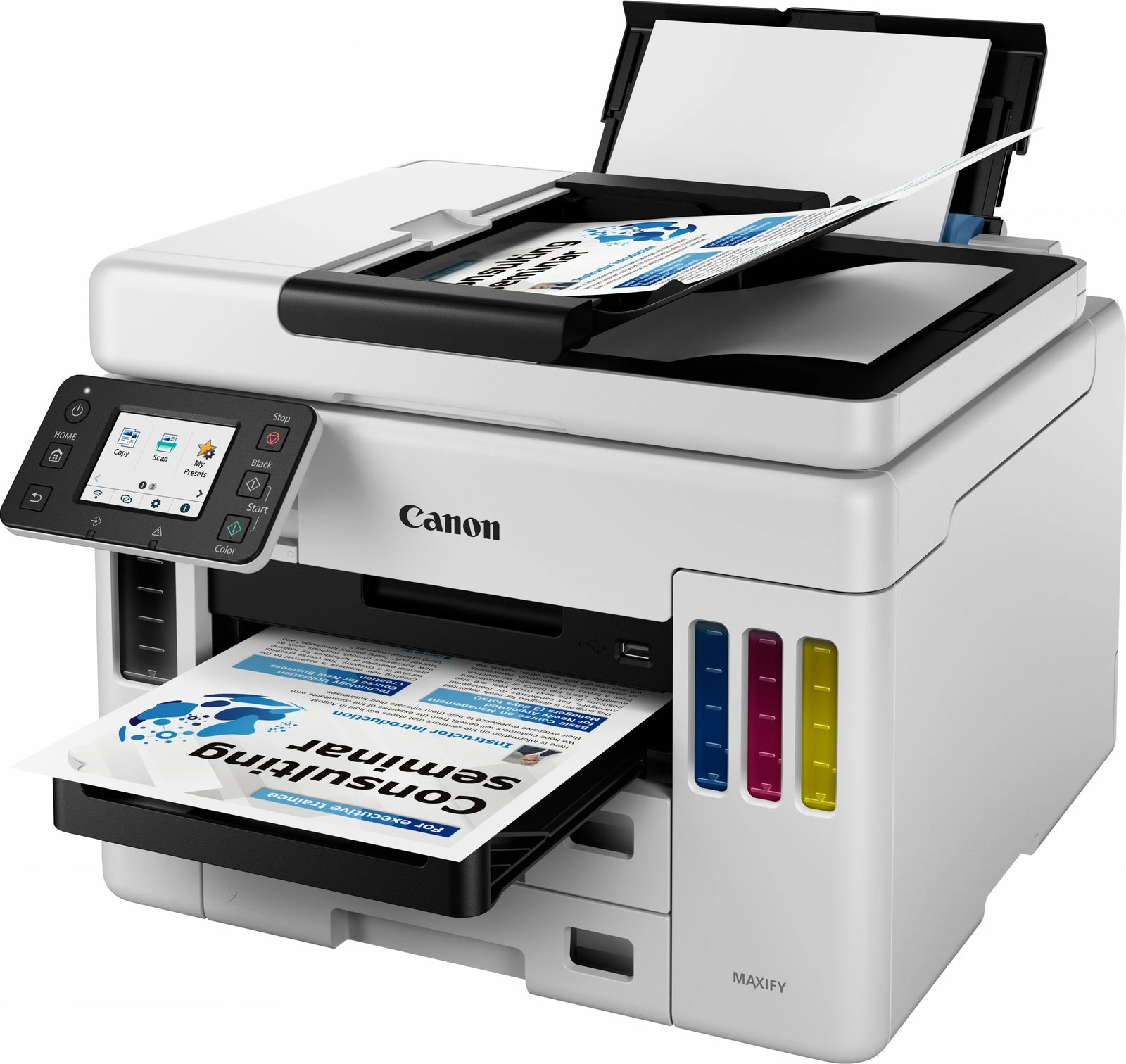 Printer Canon MAXIFY GX7050 MegaTank, Inkjet, Printim me ngjyra, 600 x 1200 DPI, A4, Printim direkt, Bardhë, Zi Printer Canon MAXIFY GX7050 MegaTank, Inkjet, Printim me ngjyra, 600 x 1200 DPI, A4, Printim direkt, Bardhë, Zi
