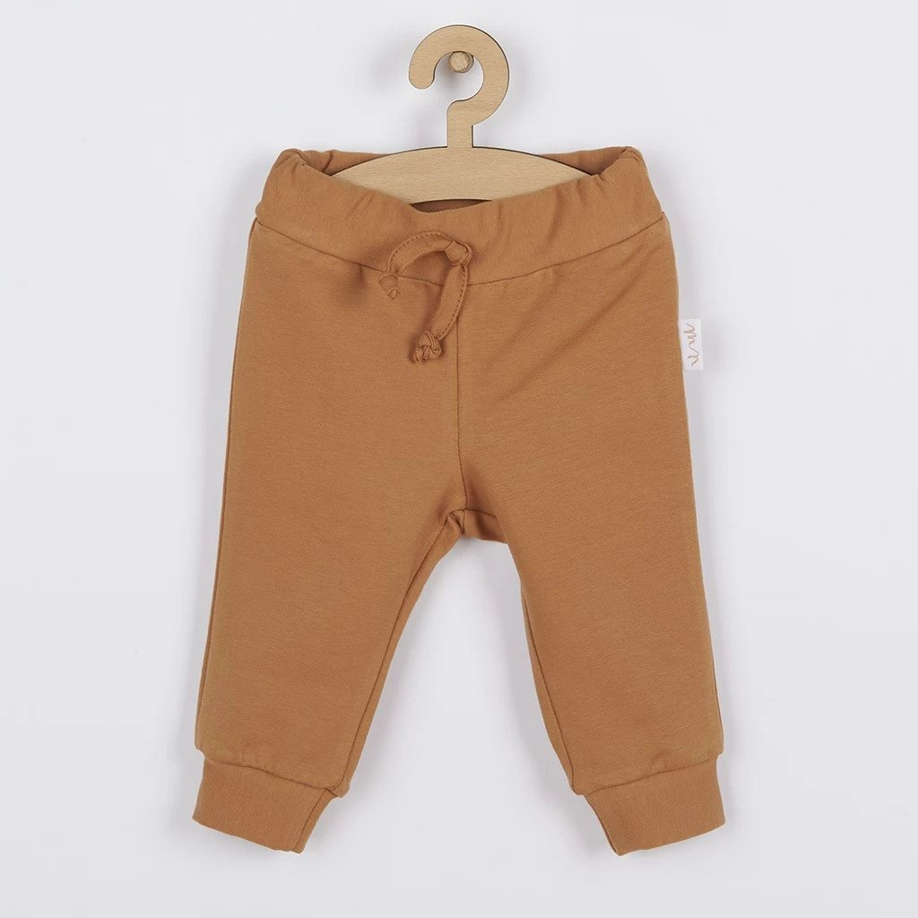 tuta bebe, Nicol, Miki, madhësi 56 (0-3m), pambuk 95% + elastan 5%, kafe