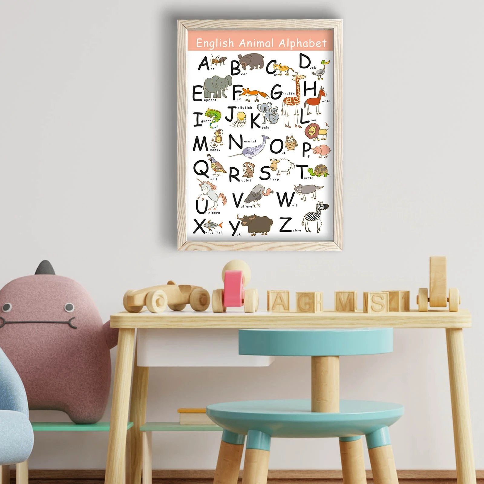 Pikturë dekorative me kornizë MDF, shumëngjyrëshe, Wallity, 38x53cm