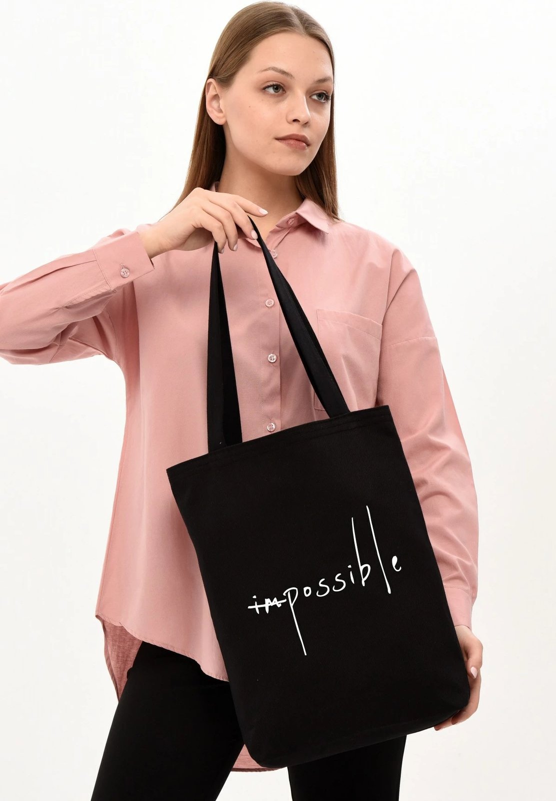 Çantë tote Zoozie Bags, e zezë, 1508