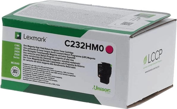 Toner, Lexmark C232HM0 kapacitet i lartë 2300 faqe XL, magenta