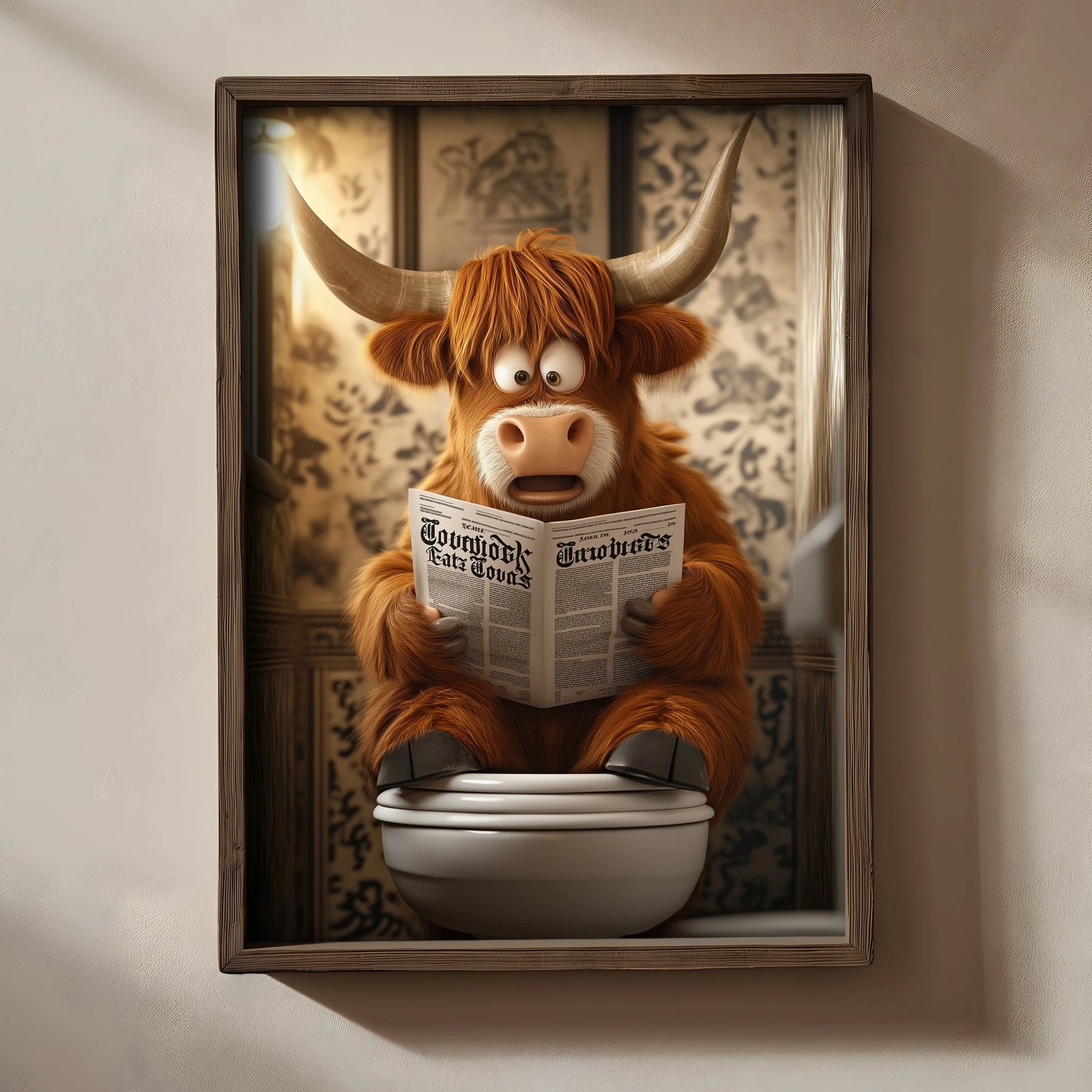 Pikturë dekorative me kornizë MDF, Wallity, TUN058-L, shumëngjyrëshe, 35x47x2cm