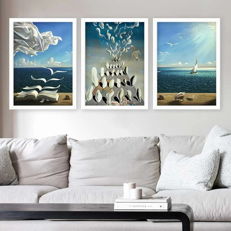 Pikturë dekorative me kornizë, set prej 3 copash, Wallity, 3BC_UN611484_3545