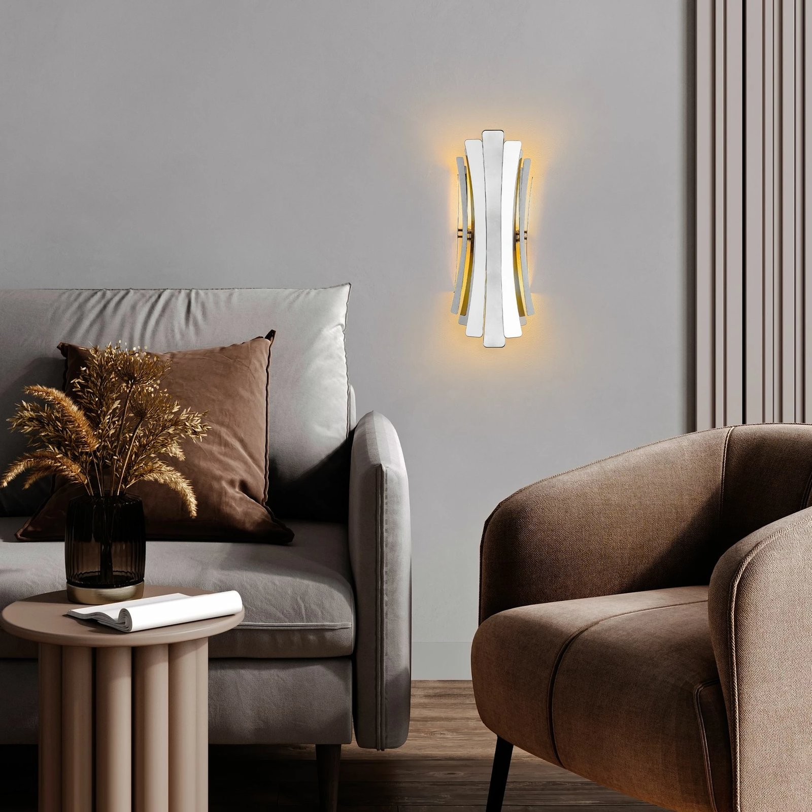 Llambë muri Opviq, Lınea - 15443, ngjyrë argjendi