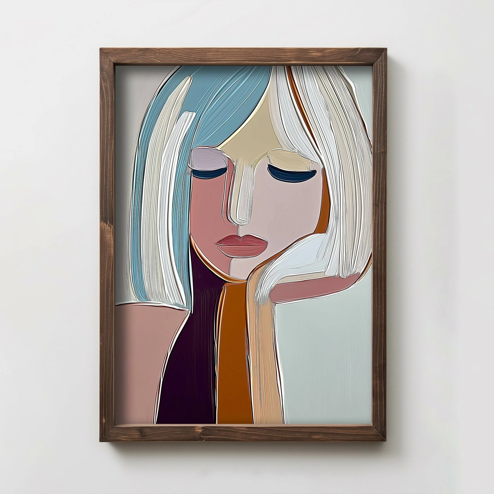 Pikturë dekorative me kornizë MDF, Wallity, TUN053-L, shumëngjyrëshe, 35x47x2cm