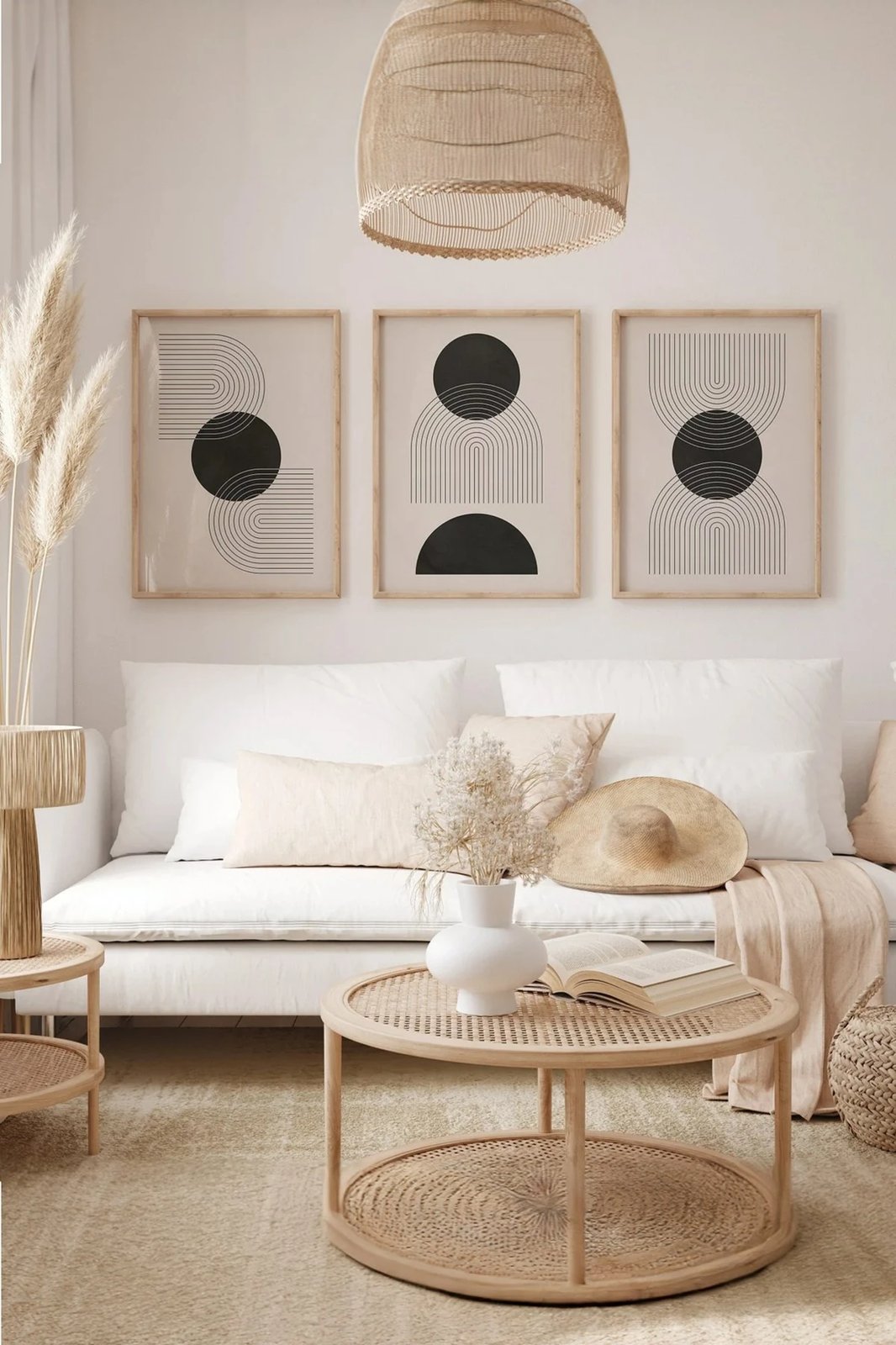 Pikturë dekorative me kornizë (3 copë), Wallity, 3Dartsohoset51