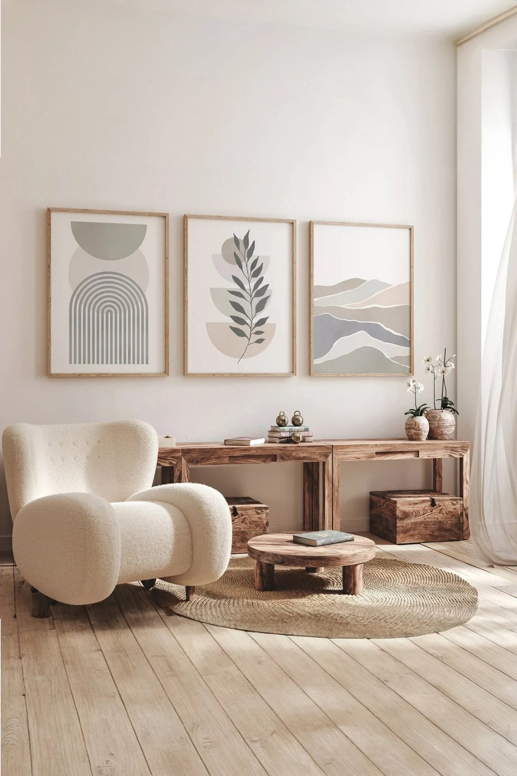 Pikturë dekorative me kornizë (3 copë), Wallity, 3Dartsohoset65