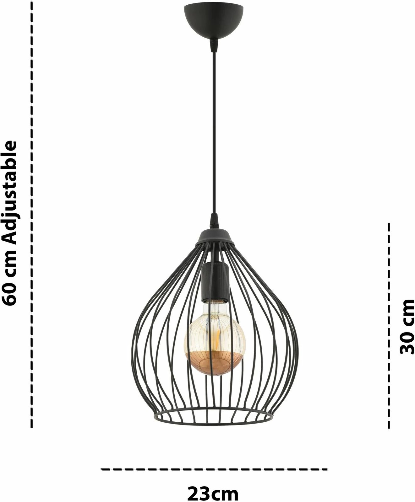 Llambë tavani Opviq, Pokles, e zezë