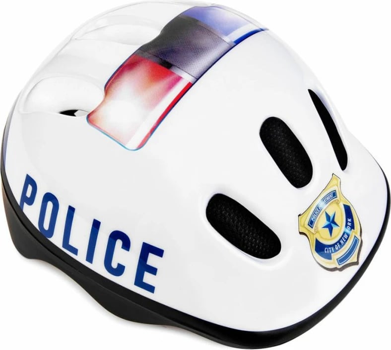 Kaskë biciklete për fëmijë Spokey Police Jr, e bardhë