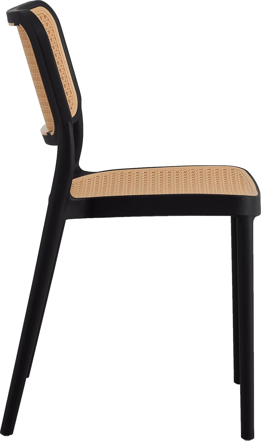 Karrige polipropileni MEKO FH5934.02, e zezë dhe bezhë, 41x49x102H cm