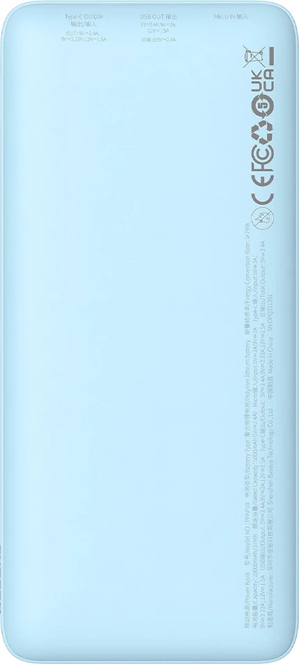 Powerbank Baseus Airpow 10000mAh 20W, kaltër