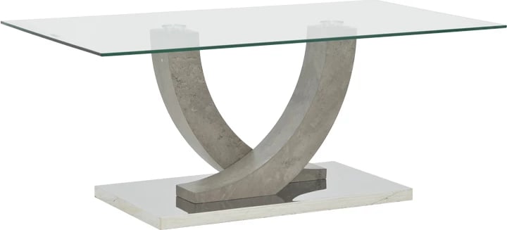 Tavolinë Kasmora dru-xham gri 110x60x45cm