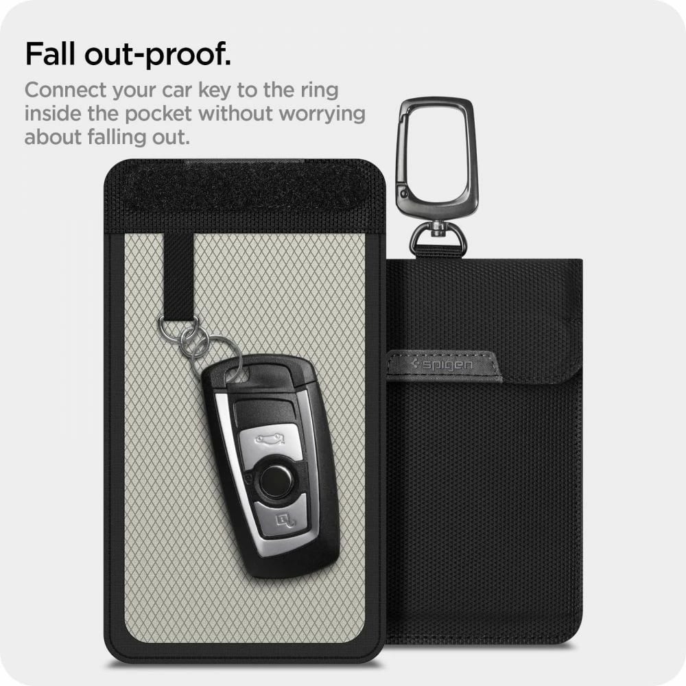 Mbështjellës anti-vjedhje Spigen, 19919-0, për çelësa Keyless RFID, i zi