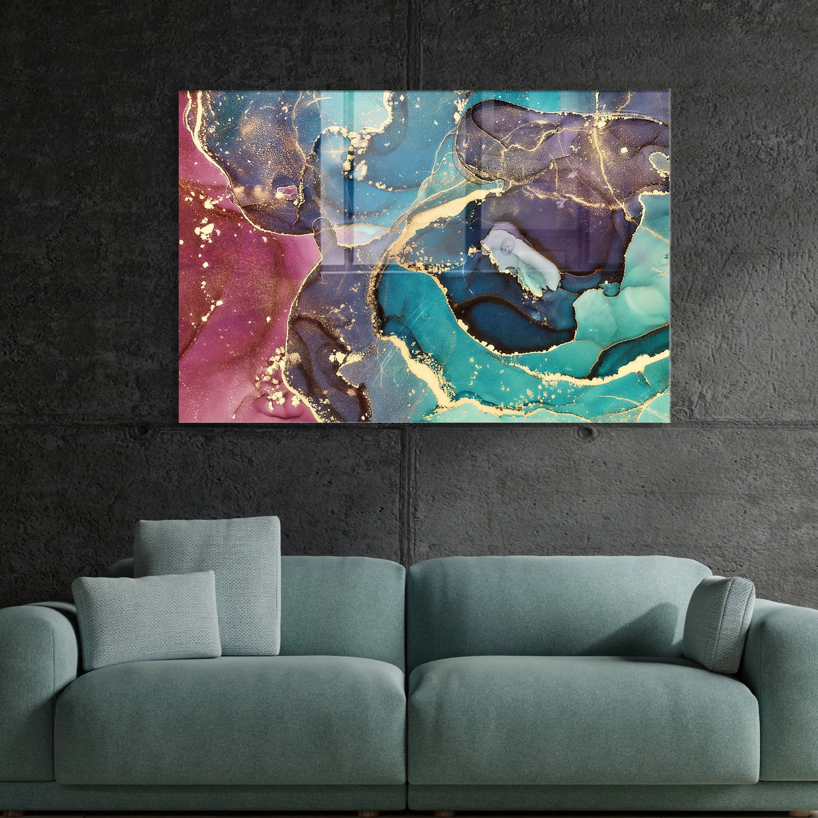 Pikturë dekorative prej xhami të temperuar, shumëngjyrëshe, Wallity 2077, 50x70cm