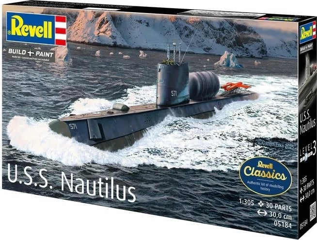 Model plastik Revell U.S.S. Nautilus 1/305, 30 cm, për djem Model plastik Revell U.S.S. Nautilus 1/305, 30 cm, për djem