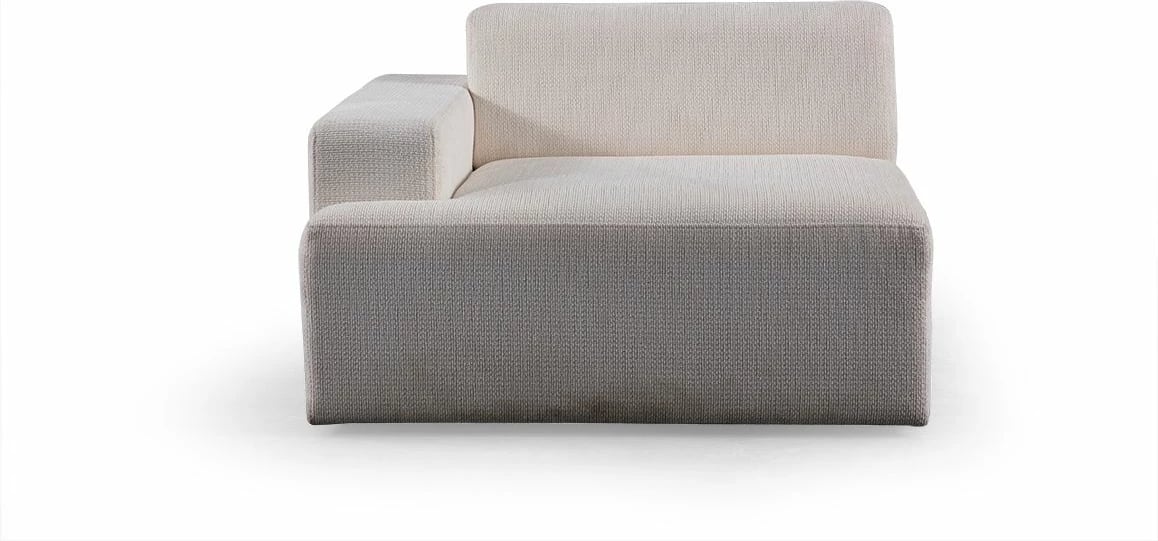 Kënd-sofë Melva, e bardhë, Atelier del Sofa (L1,5 + O1 + C + O2 + Chl Djathtas + Stol)