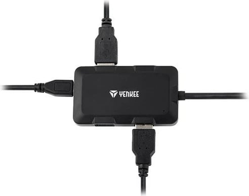Kasë USB hub YENKEE YHB 4341BK, 4 porta, e zezë Kasë USB hub YENKEE YHB 4341BK, 4 porta, e zezë
