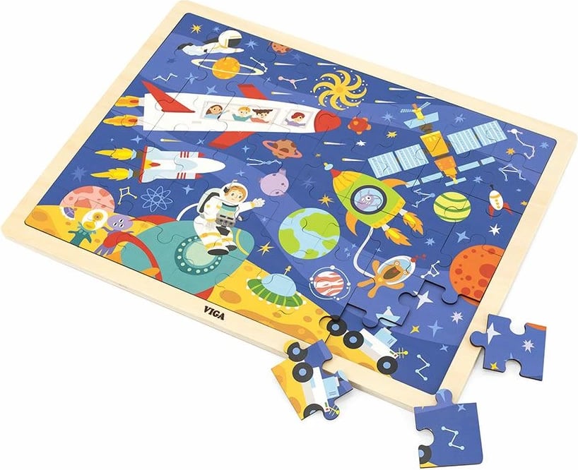 Puzzle druri, Viga, Explore the Universe, 48 copa, me tapet udhëzues, shumëngjyrësh