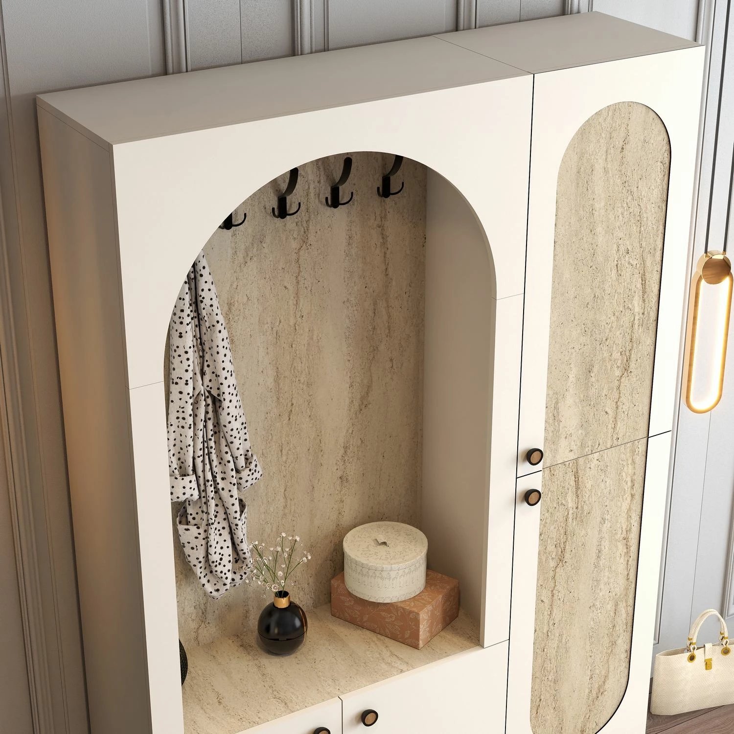 Stendë për korridor Skye Decor, Palermo Kl, krem, travertin