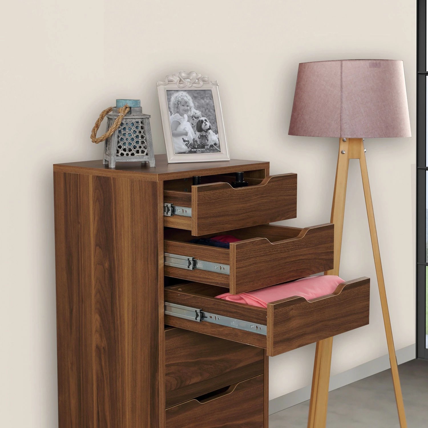 Komodë Hanah Home Flow, ngjyrë arre