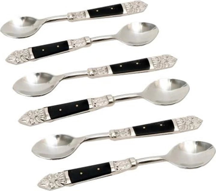 Set lugësh ëmbëlsirash ROYAL, 6 copë, çelik, dorezë rrëshirë e zezë, 15x3x1cm