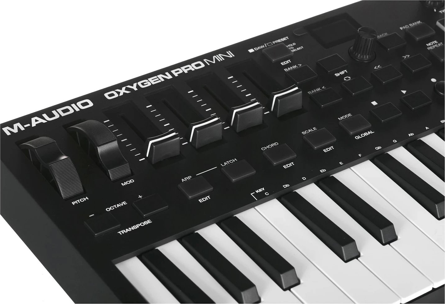 Tastierë MIDI M-AUDIO Oxygen Pro Mini, 32 taste, USB, E zezë