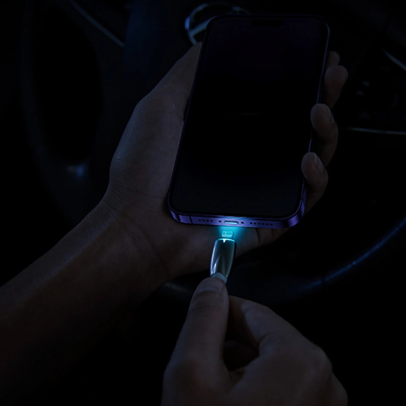 Kabllo Baseus Glimmer Series USB-A në Lightning, 2m, 2.4A, e zezë