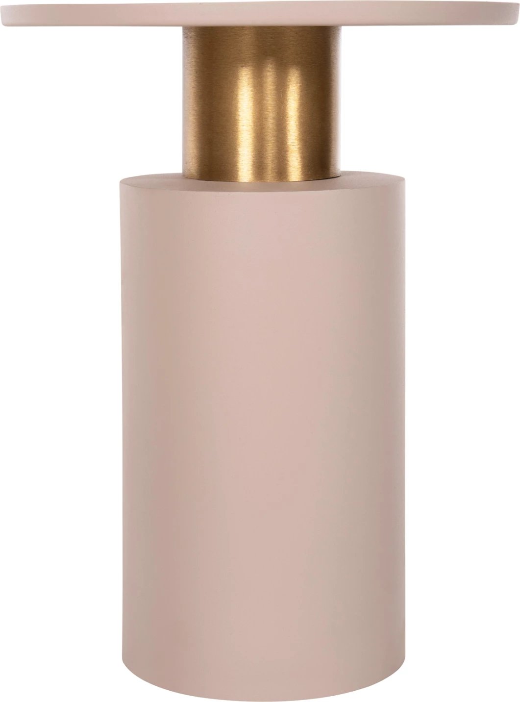 Tavolinë anësore PUNJAB, metal, ngjyrë krem dhe ar, FH4239.03, 36x47cm