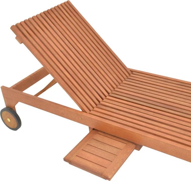 Shezlong Sunnie dru meranti, ngjyrë natyrale, 200x65x35cm
