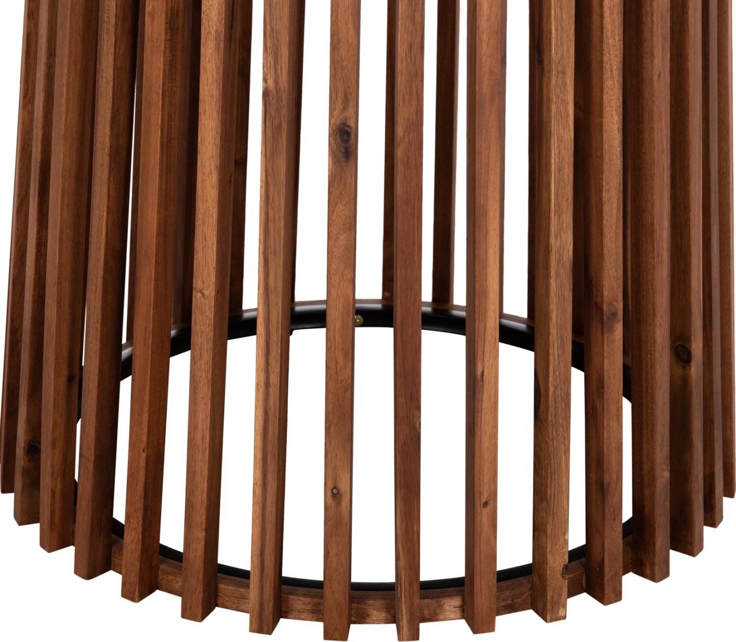 Tavolinë e rrumbullakët për jashtë, cement dhe dru akacie, CRISTOBAL FH6235, 120x77cm