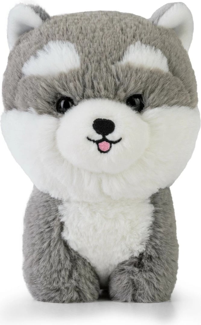 Lodër pelushi Husky Daffi Teddy Pets, 19 cm, gri e bardhë