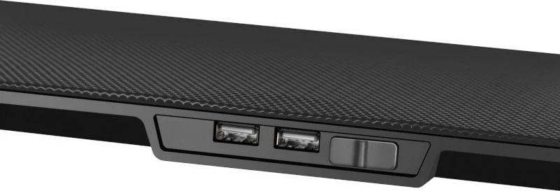 Mbajtëse ftohëse Defender NS-509 për laptop, 15.6-17", 5 ventilatorë, 2xUSB, Metal, E zezë