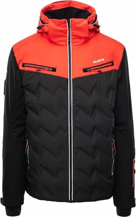 Jakne ski për meshkuj Iguana, e zezë dhe e kuqe