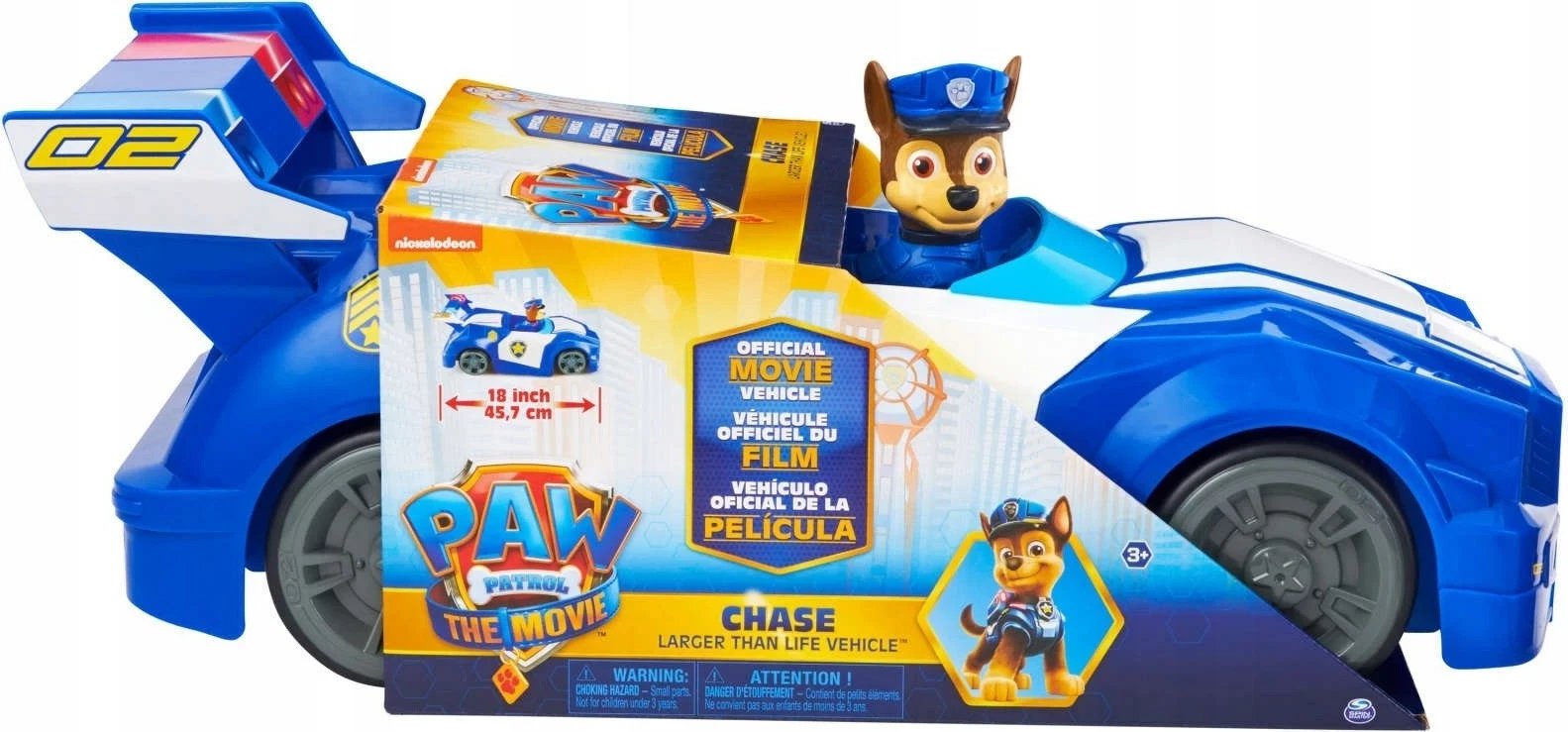 Vetura lodër SPIN MASTER Paw Patrol Chase, 45cm, ngjyrë blu