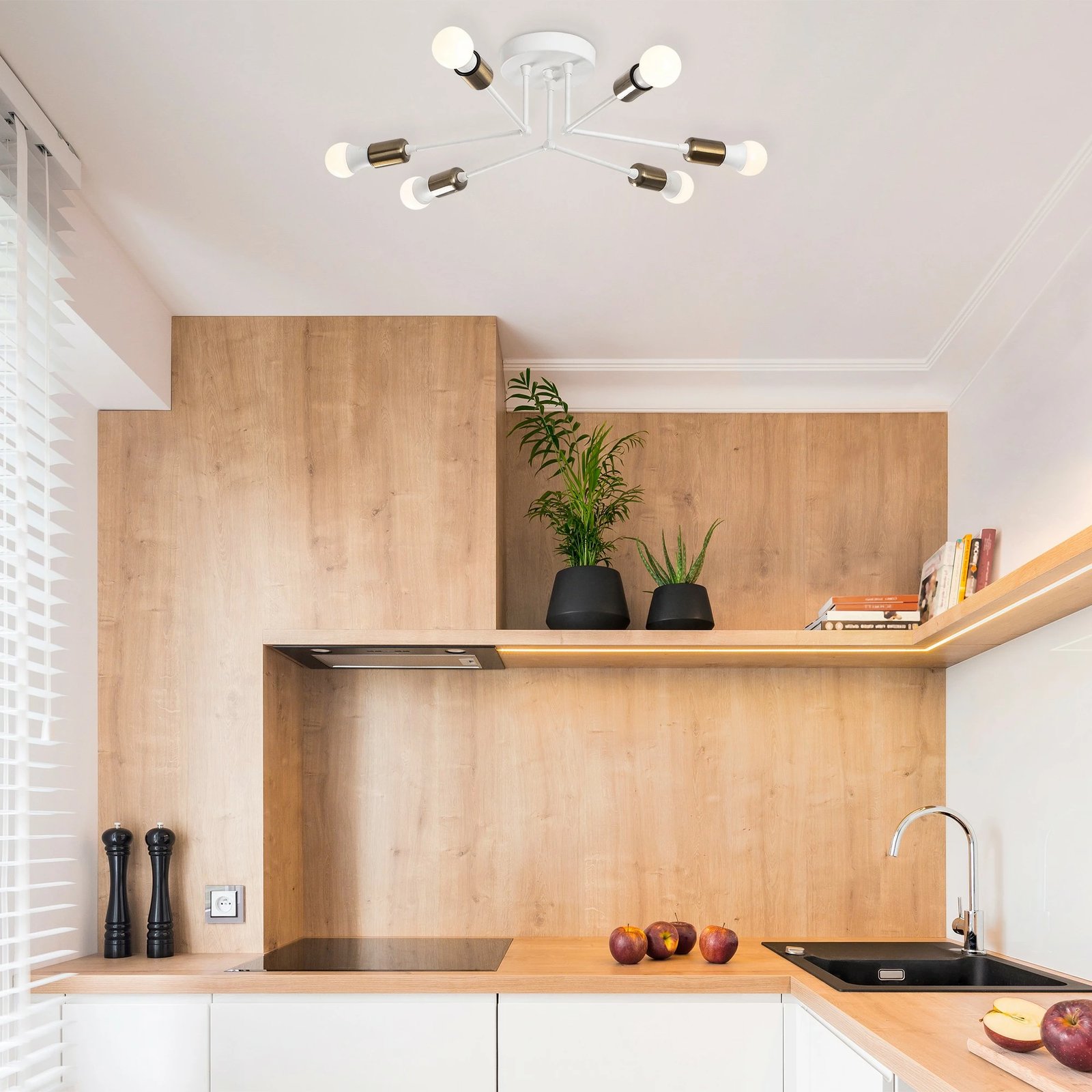 Llambë tavani Opviq, Sparrow - 1232, e bardhë, moderne