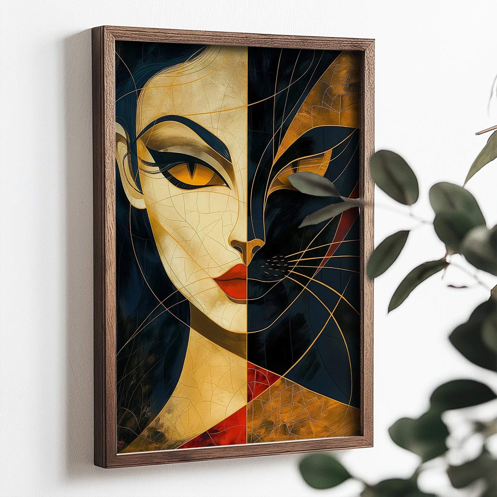 Pikturë dekorative me kornizë MDF, Wallity, TUN079-L, shumëngjyrëshe, 35x47x2cm