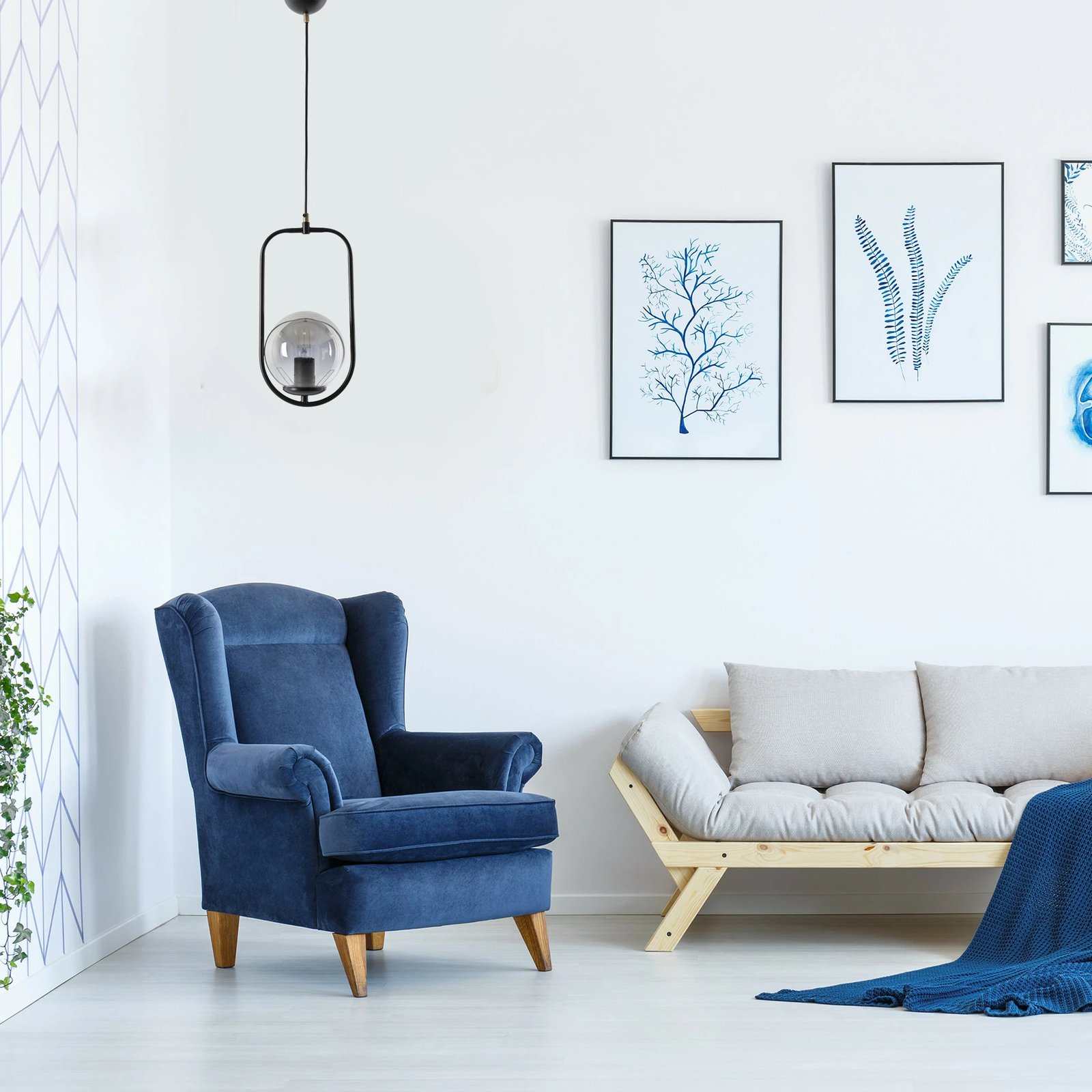 Llambë tavani Opviq, ahu, xham i fumuar, e zezë, sarkit