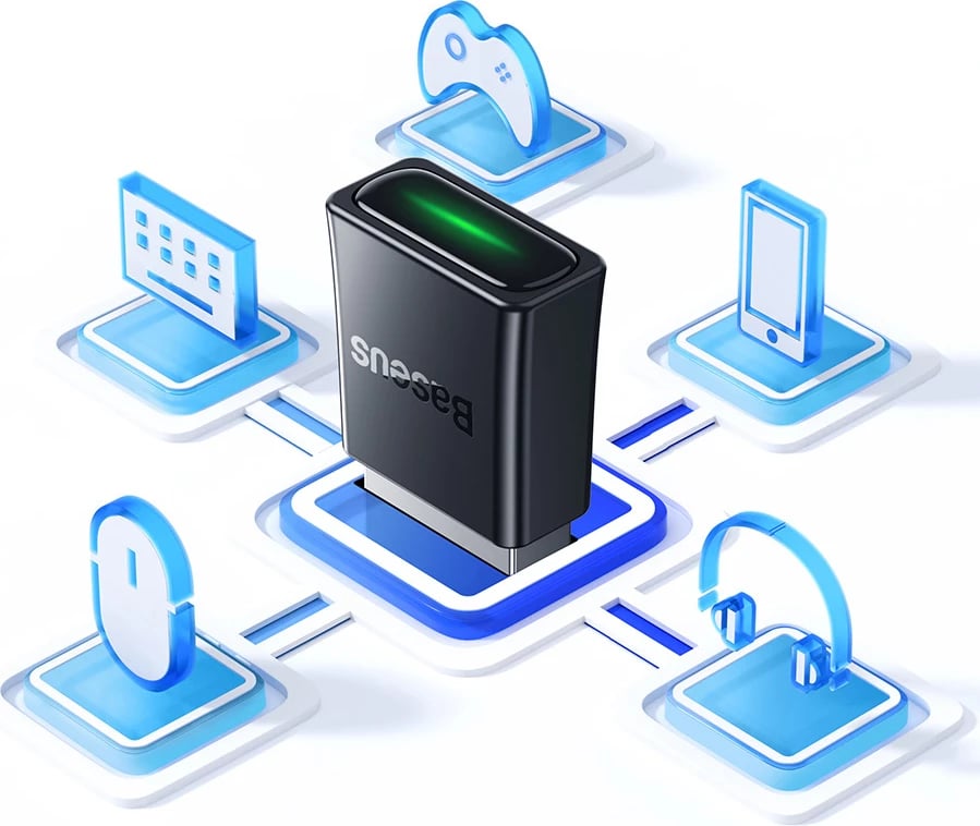 Adapter Bluetooth Baseus BA07, USB-A, Bluetooth 5.3, i zi Adapter Bluetooth Baseus BA07, USB-A, Bluetooth 5.3, i zi