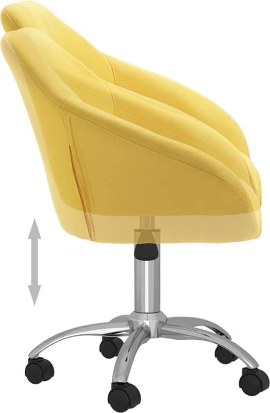 Karrige për zyre Nextdeco Jasper, e verdhë