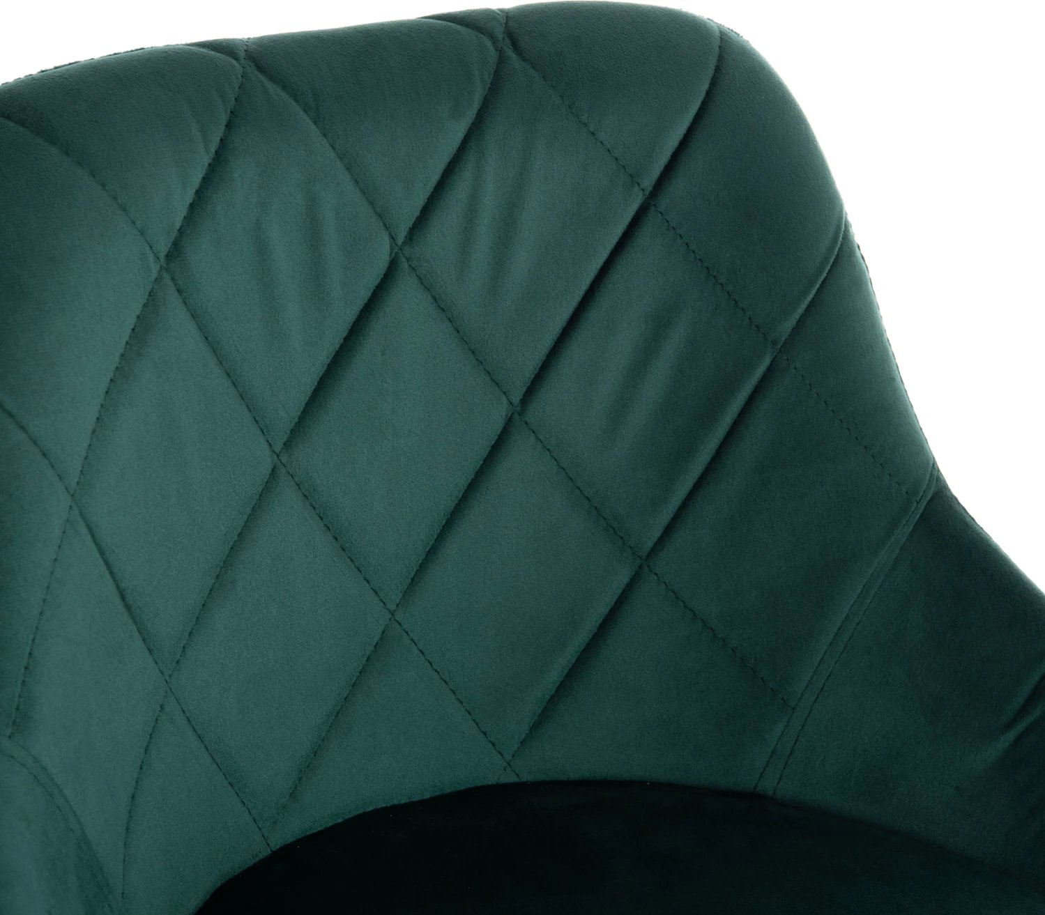 Karrige për bar ROSE, bazë dhe sustë kromi, kadife jeshile cypress, 48x45x105cm, set prej 2 copë