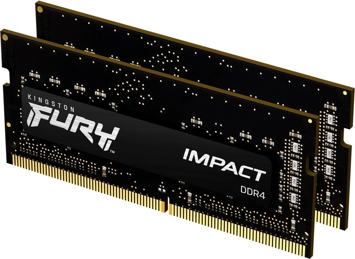 RAM Memorje Kingston FURY Impact DDR4 SODIMM 32GB (2x16GB), 3200MHz, CL20, e zezë