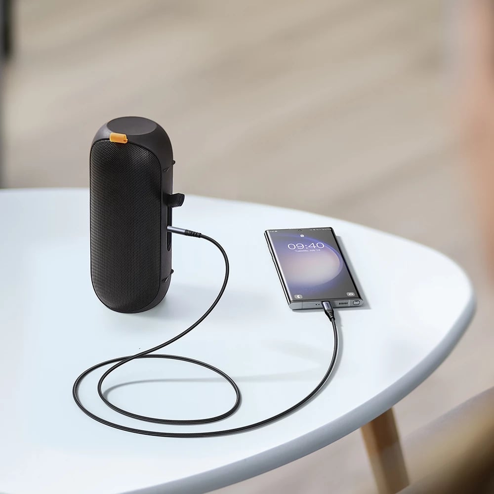 Kabllo audio, Joyroom, SY-A07 Audio Transfer Series, 3.5 mm mini jack në USB-C 1.2 m, e zezë Kabllo audio, Joyroom, SY-A07 Audio Transfer Series, 3.5 mm mini jack në USB-C 1.2 m, e zezë