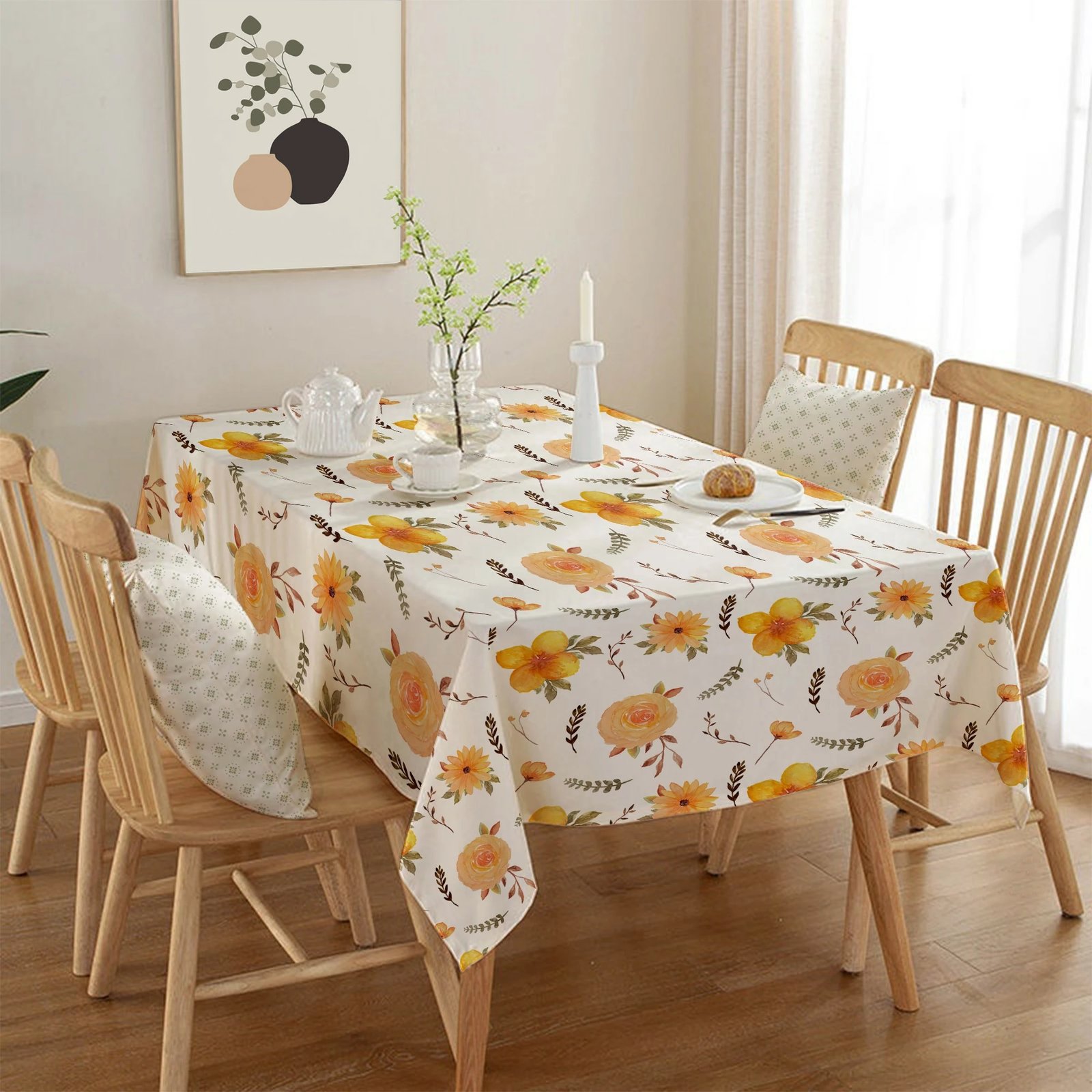 Mbulesë tavoline Hermia, Asr-tblclt25-43, shumëngjyrëshe, 140x140cm