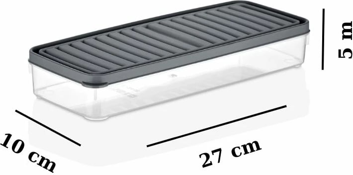 Set kuti plastike për organizim, 4 copë, ngjyrë antracit, VİTABOX4'LÜ-ANTRASİT 1LT