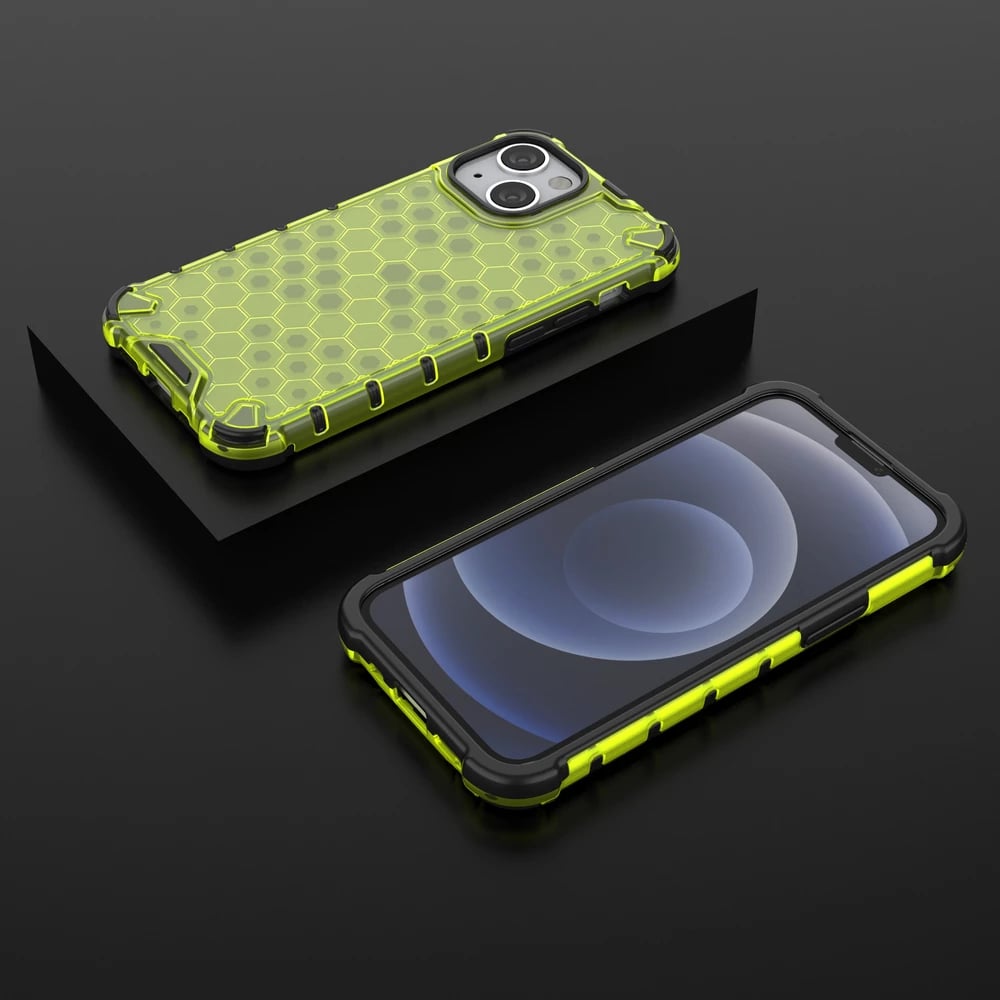 Mbështjellës Hurtel Honeycomb për iPhone 13 mini, Jeshil