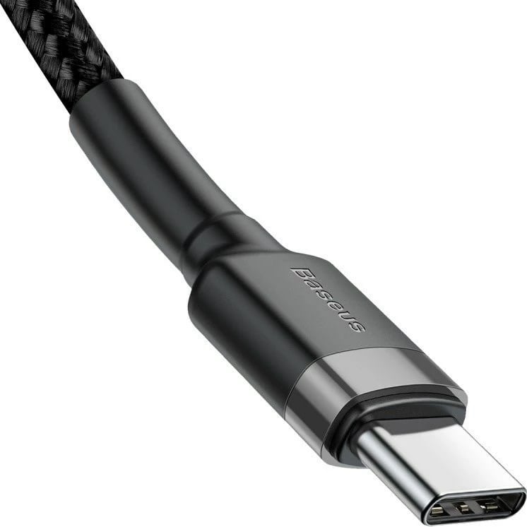 Kabllo USB-C Baseus Cafule CATKLF-GG1, 1m, 60W, e zezë/gri